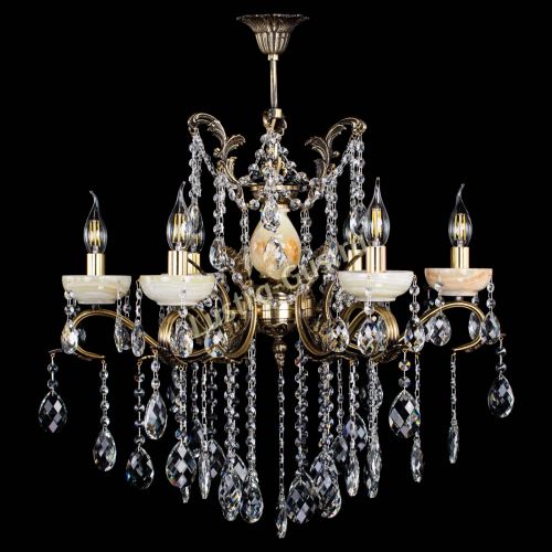 Люстра бронзовая Алфея Оникс №6 баден в Новосибирске Гусь Хрустальный