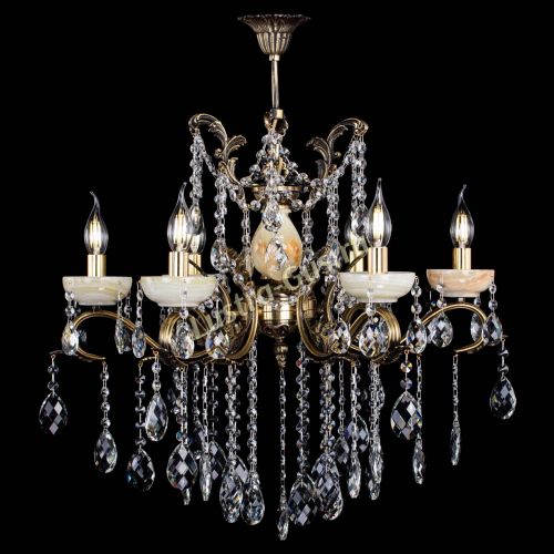 Люстра бронзовая Алфея Оникс №6 баден в Новосибирске Гусь Хрустальный