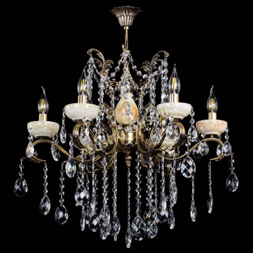 Люстра бронзовая Алфея Оникс №6 баден в Новосибирске Гусь Хрустальный