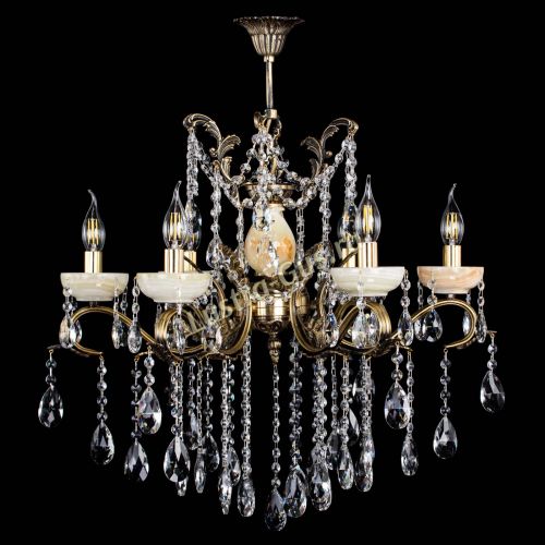 Люстра бронзовая Алфея Оникс №6 шар в Новосибирске Гусь Хрустальный