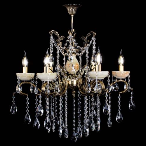 Люстра бронзовая Алфея Оникс №6 шар в Новосибирске Гусь Хрустальный