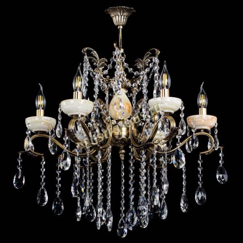 Люстра бронзовая Алфея Оникс №6 шар в Новосибирске Гусь Хрустальный