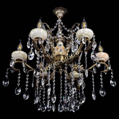 Люстра бронзовая Алфея Оникс №6 шар в Новосибирске Гусь Хрустальный