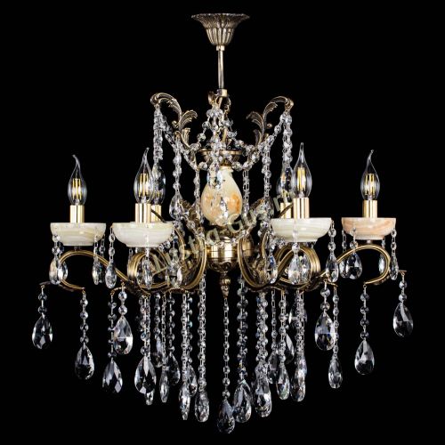 Люстра бронзовая Алфея Оникс №6 журавлик в Новосибирске Гусь Хрустальный