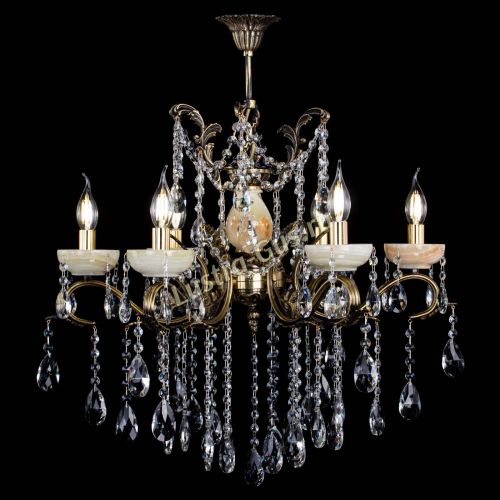 Люстра бронзовая Алфея Оникс №6 журавлик в Новосибирске Гусь Хрустальный