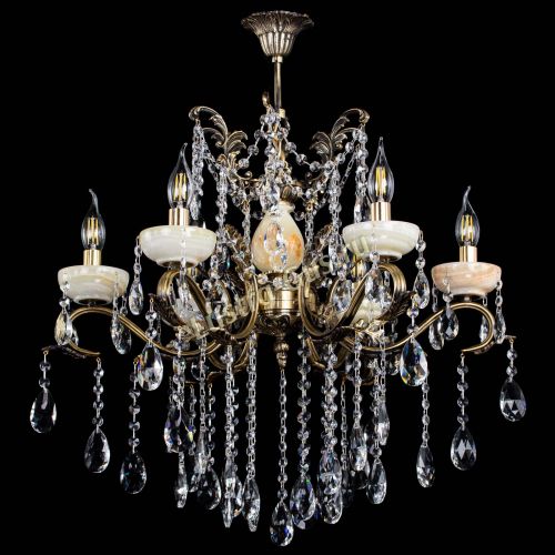 Люстра бронзовая Алфея Оникс №6 журавлик в Новосибирске Гусь Хрустальный