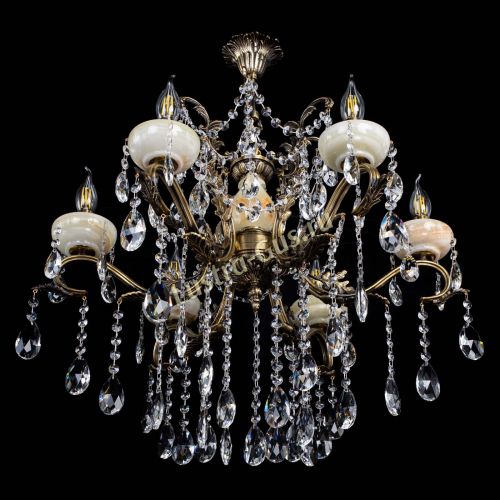 Люстра бронзовая Алфея Оникс №6 журавлик в Новосибирске Гусь Хрустальный