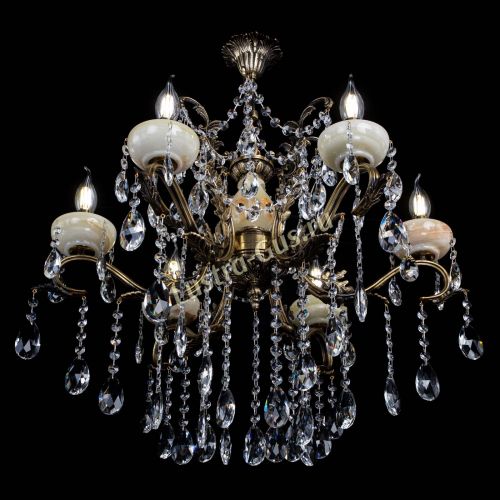 Люстра бронзовая Алфея Оникс №6 журавлик в Новосибирске Гусь Хрустальный