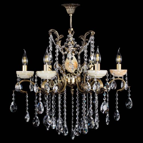 Люстра бронзовая Алфея Оникс №6 звездочка в Новосибирске Гусь Хрустальный