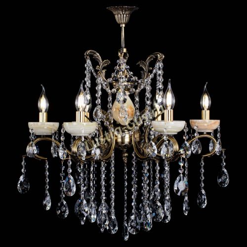 Люстра бронзовая Алфея Оникс №6 звездочка в Новосибирске Гусь Хрустальный