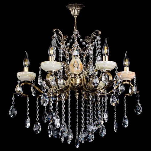 Люстра бронзовая Алфея Оникс №6 звездочка в Новосибирске Гусь Хрустальный