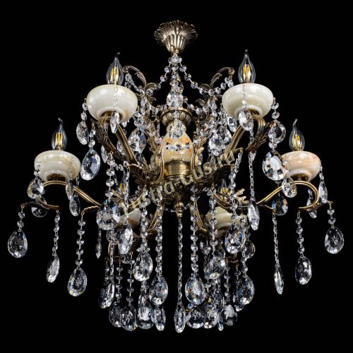 Люстра бронзовая Алфея Оникс №6 звездочка в Новосибирске Гусь Хрустальный