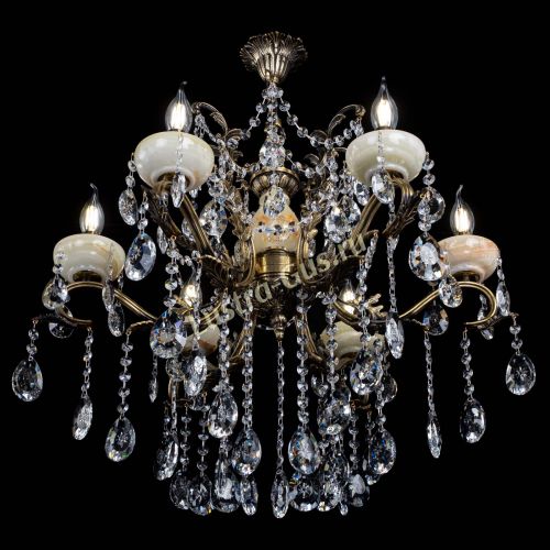 Люстра бронзовая Алфея Оникс №6 звездочка в Новосибирске Гусь Хрустальный