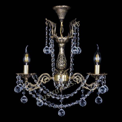 Люстра бронзовая Ариадна №2 Шар в Новосибирске Гусь Хрустальный