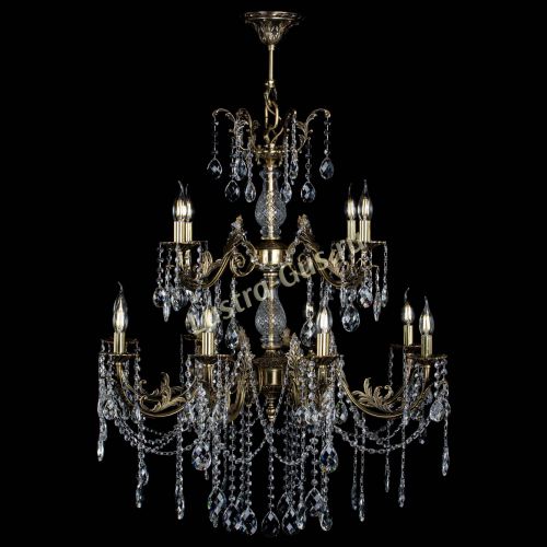 Люстра бронзовая Кассандра Алфея №12 баден в Новосибирске Гусь Хрустальный