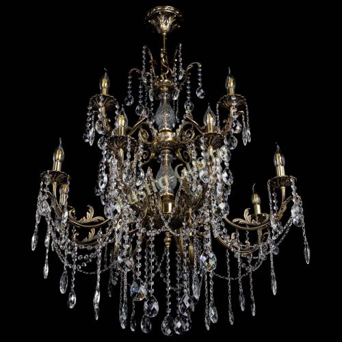 Люстра бронзовая Кассандра Алфея №12 баден в Новосибирске Гусь Хрустальный