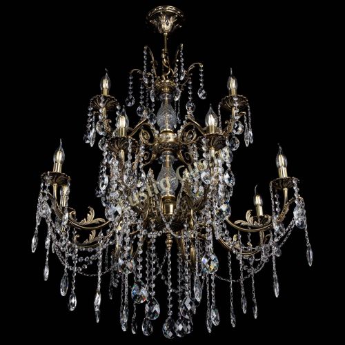Люстра бронзовая Кассандра Алфея №12 баден в Новосибирске Гусь Хрустальный