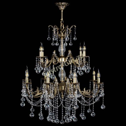 Люстра бронзовая Кассандра Алфея №12 шар в Новосибирске Гусь Хрустальный