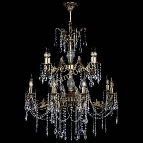 Люстра бронзовая Кассандра Алфея №12 журавлик в Новосибирске Гусь Хрустальный