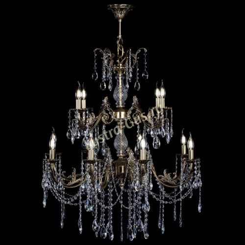 Люстра бронзовая Кассандра Алфея №12 журавлик в Новосибирске Гусь Хрустальный