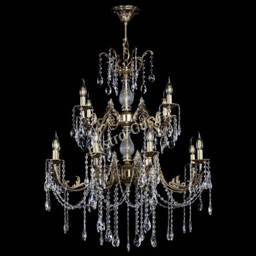 Люстра бронзовая Кассандра Алфея №12 журавлик в Новосибирске Гусь Хрустальный