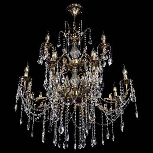 Люстра бронзовая Кассандра Алфея №12 журавлик в Новосибирске Гусь Хрустальный