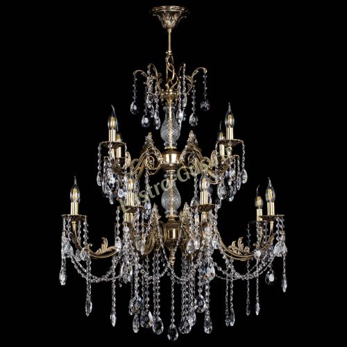 Люстра бронзовая Кассандра Алфея №12 звездочка в Новосибирске Гусь Хрустальный