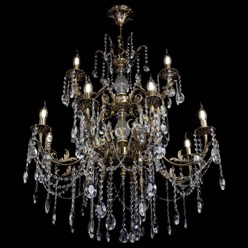 Люстра бронзовая Кассандра Алфея №12 звездочка в Новосибирске Гусь Хрустальный