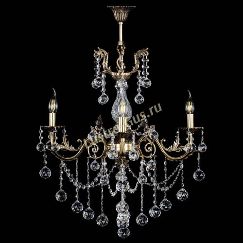 Люстра бронзовая Кассандра Алфея №3/1 шар в Новосибирске Гусь Хрустальный