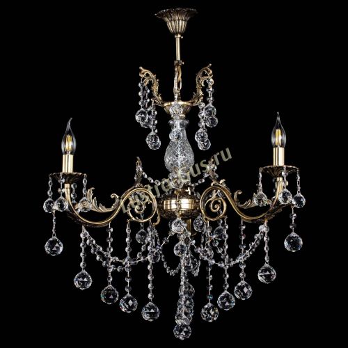 Люстра бронзовая Кассандра Алфея №3/1 шар в Новосибирске Гусь Хрустальный