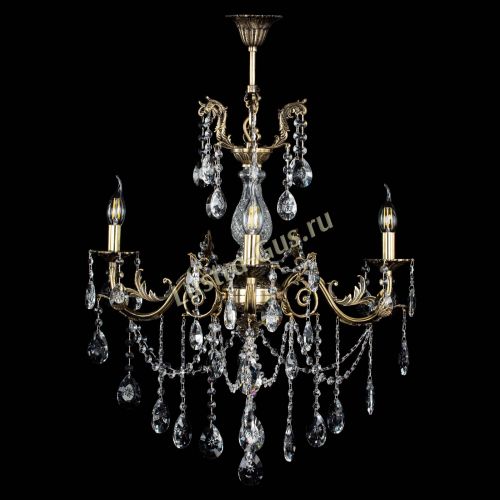 Люстра бронзовая Кассандра Алфея №3/1 звездочка в Новосибирске Гусь Хрустальный