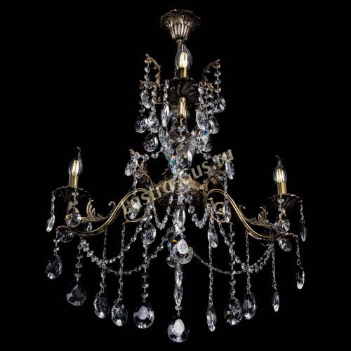 Люстра бронзовая Кассандра Алфея №3/1 звездочка в Новосибирске Гусь Хрустальный