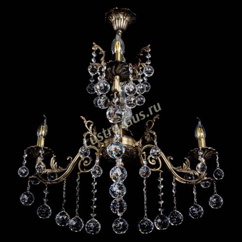 Люстра бронзовая Кассандра Алфея №3/2 шар в Новосибирске Гусь Хрустальный