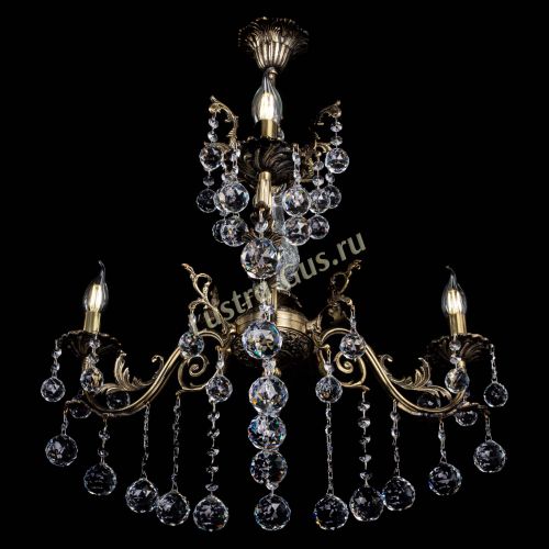 Люстра бронзовая Кассандра Алфея №3/2 шар в Новосибирске Гусь Хрустальный