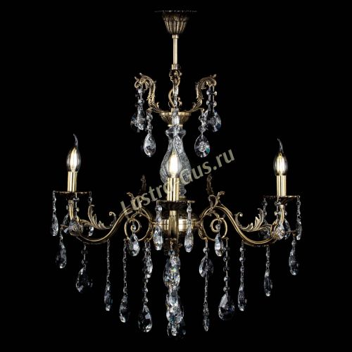 Люстра бронзовая Кассандра Алфея №3/2 звездочка в Новосибирске Гусь Хрустальный
