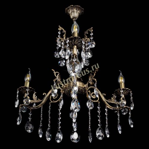 Люстра бронзовая Кассандра Алфея №3/2 звездочка в Новосибирске Гусь Хрустальный