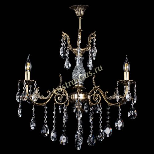 Люстра бронзовая Кассандра Алфея №3/2 звездочка в Новосибирске Гусь Хрустальный