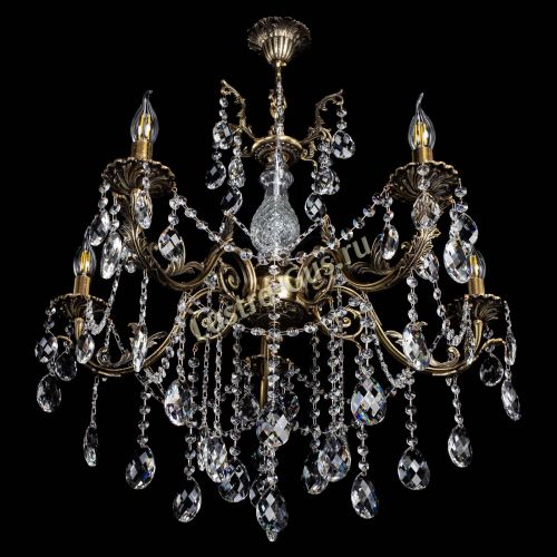 Люстра бронзовая Кассандра Алфея №5/1 баден в Новосибирске Гусь Хрустальный