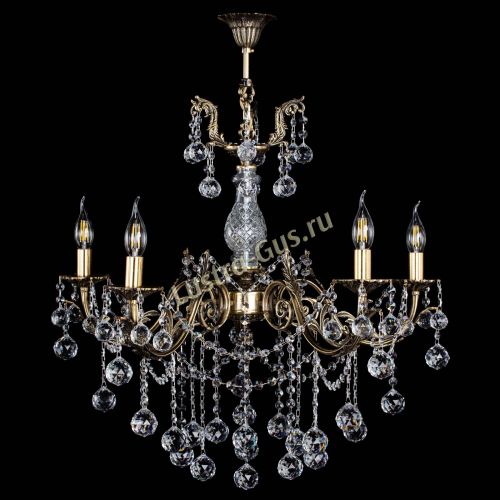 Люстра бронзовая Кассандра Алфея №5/1 шар в Новосибирске Гусь Хрустальный