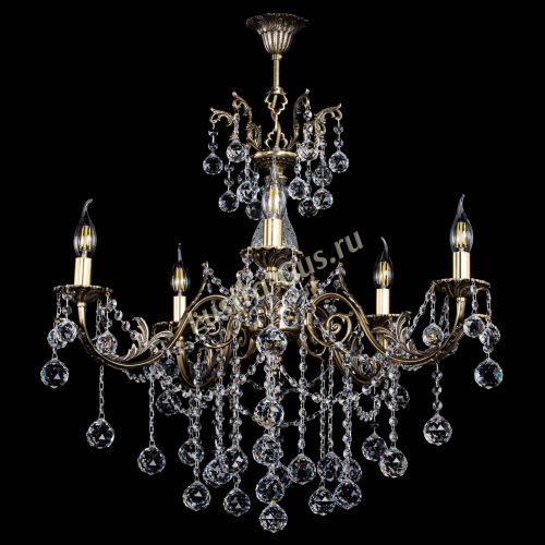 Люстра бронзовая Кассандра Алфея №5/1 шар в Новосибирске Гусь Хрустальный