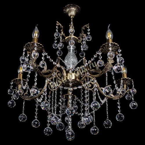 Люстра бронзовая Кассандра Алфея №5/1 шар в Новосибирске Гусь Хрустальный