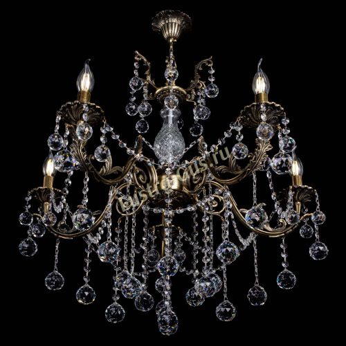 Люстра бронзовая Кассандра Алфея №5/1 шар в Новосибирске Гусь Хрустальный