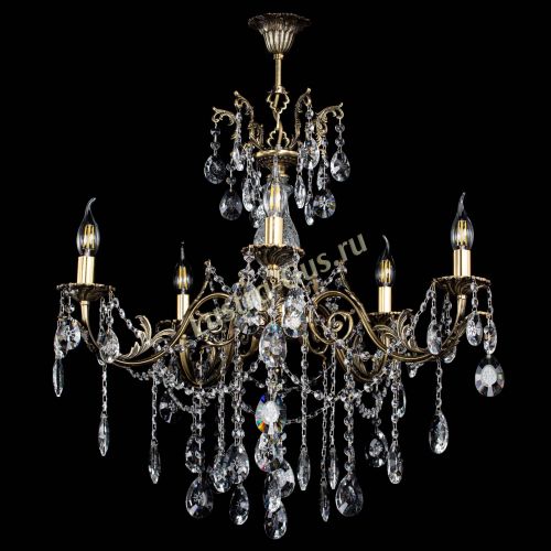 Люстра бронзовая Кассандра Алфея №5/1 звездочка в Новосибирске Гусь Хрустальный