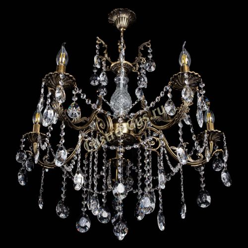 Люстра бронзовая Кассандра Алфея №5/1 звездочка в Новосибирске Гусь Хрустальный