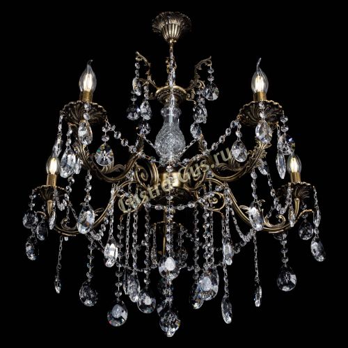 Люстра бронзовая Кассандра Алфея №5/1 звездочка в Новосибирске Гусь Хрустальный