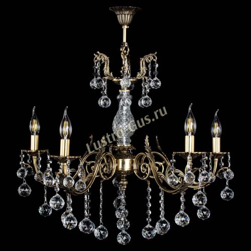 Люстра бронзовая Кассандра Алфея №5/2 шар в Новосибирске Гусь Хрустальный