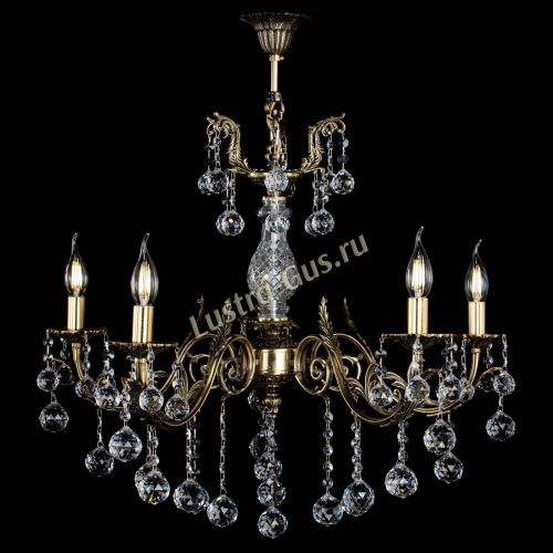 Люстра бронзовая Кассандра Алфея №5/2 шар в Новосибирске Гусь Хрустальный