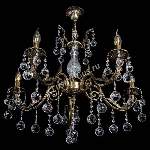 Люстра бронзовая Кассандра Алфея №5/2 шар в Новосибирске Гусь Хрустальный