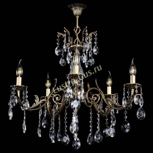 Люстра бронзовая Кассандра Алфея №5/2 звездочка в Новосибирске Гусь Хрустальный