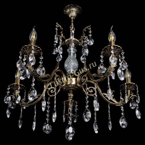 Люстра бронзовая Кассандра Алфея №5/2 звездочка в Новосибирске Гусь Хрустальный